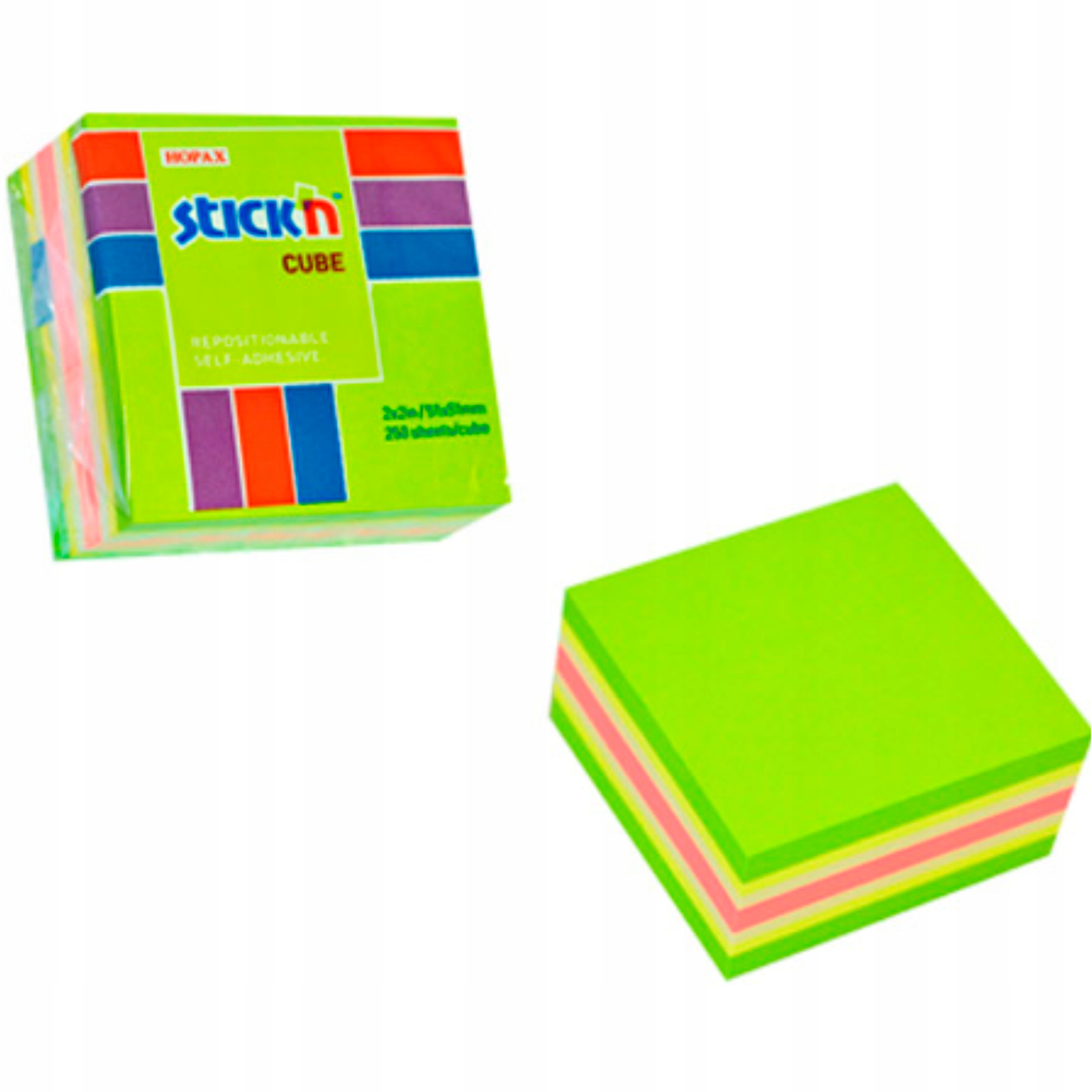 

Karteczki samoprzylepne notes kostka Stickn 4 kol