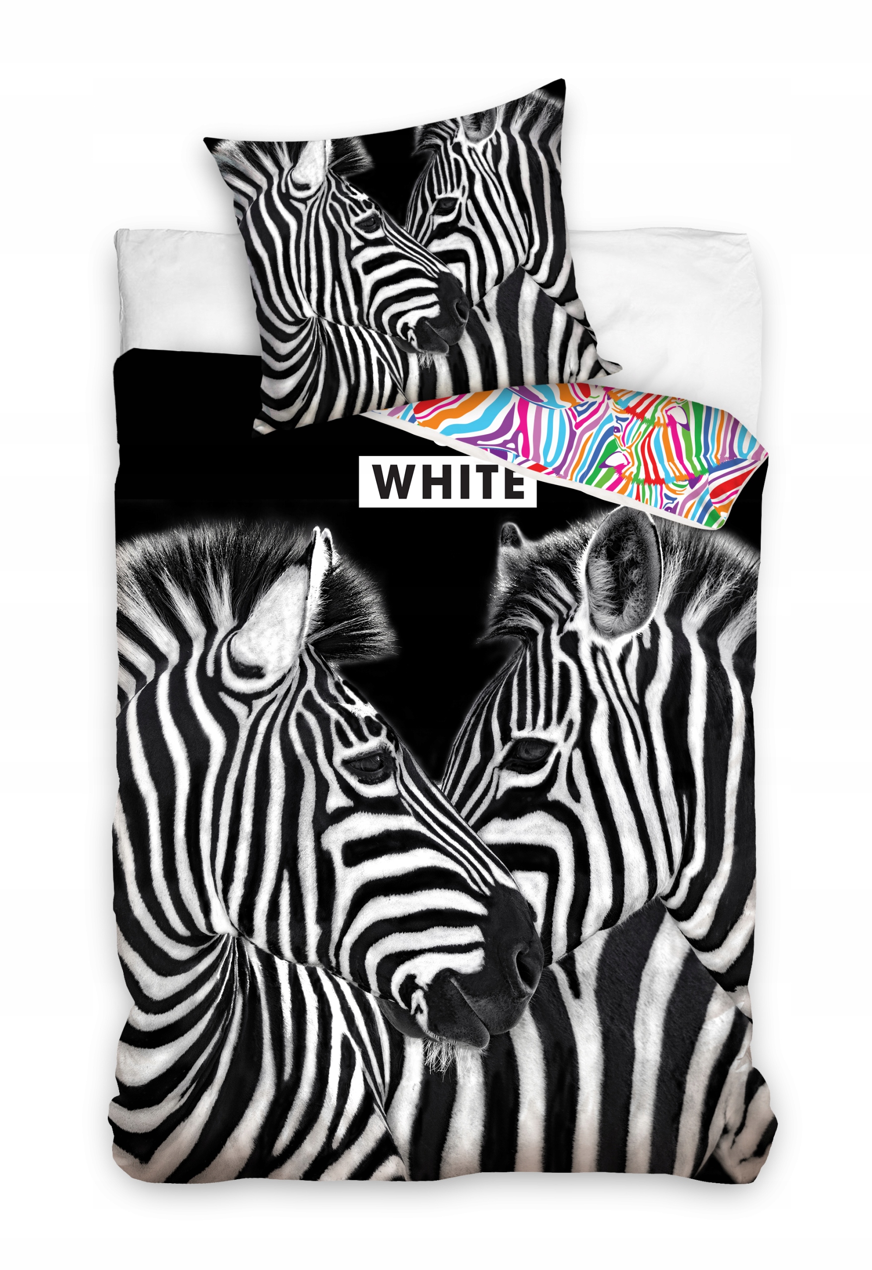 

pościel młodzieżowa 160x200 Zebra biała czarna