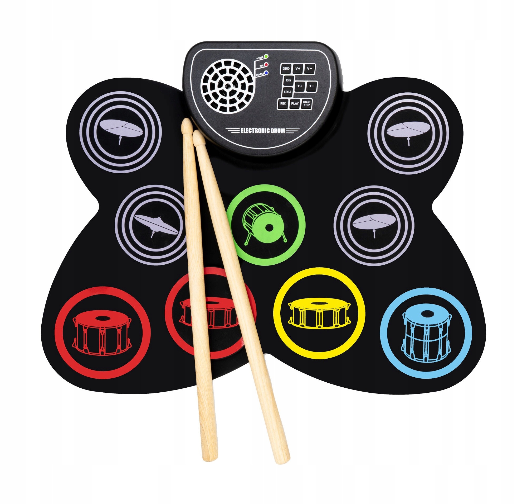 Elektronická skládací bicí souprava Musicmate MM-DRM15 Play'n'Roll