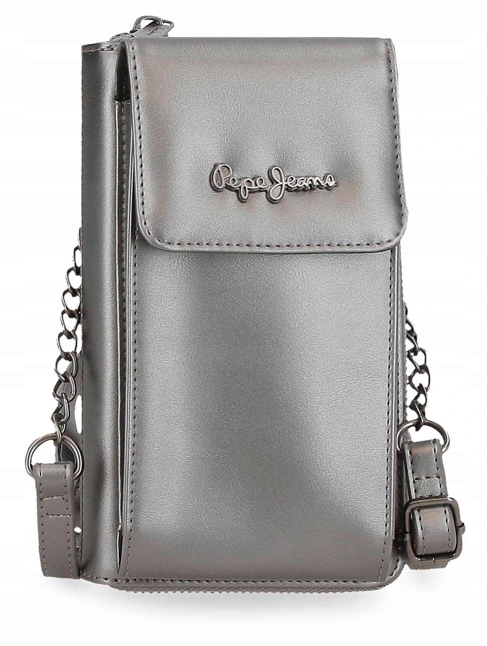 Crossbody taška na mobil s peněženkou Pepe Jeans Ruby antracitová