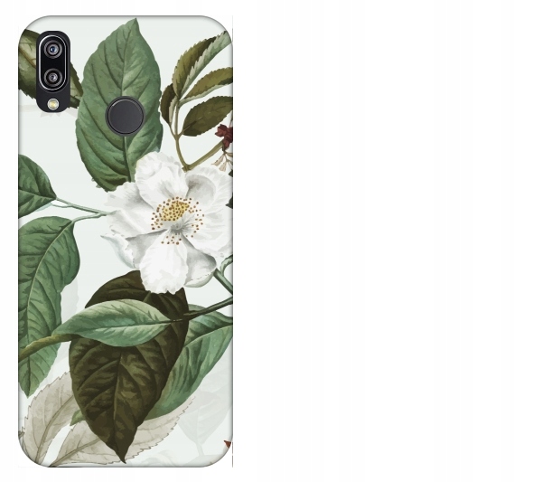 

Etui pokrowiec Huawei P20 Lite Kwiat biały akwarel