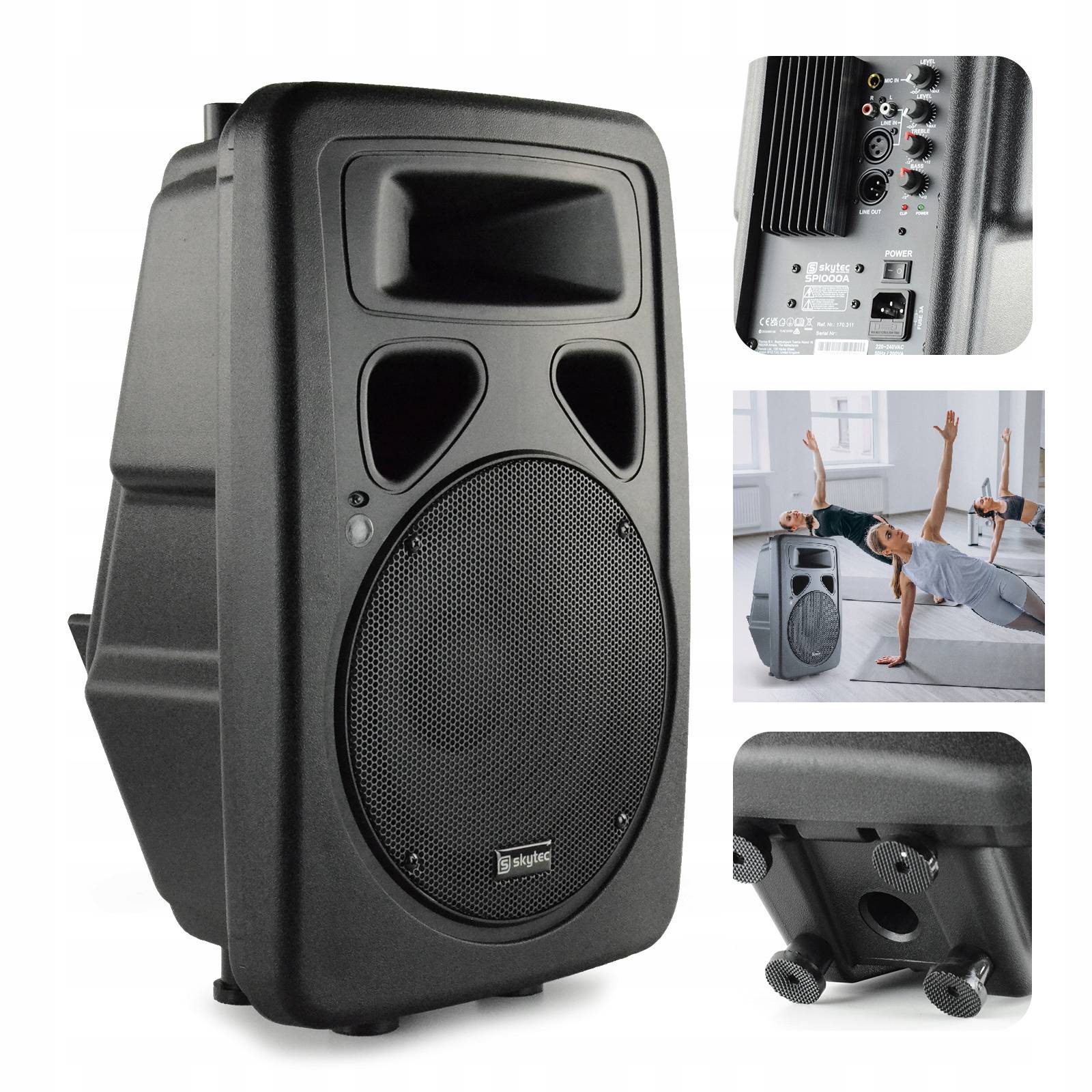 Kolumna aktywna SP1000A Hi-End 10" 400W kluby fitness karaoke odsłuch scena