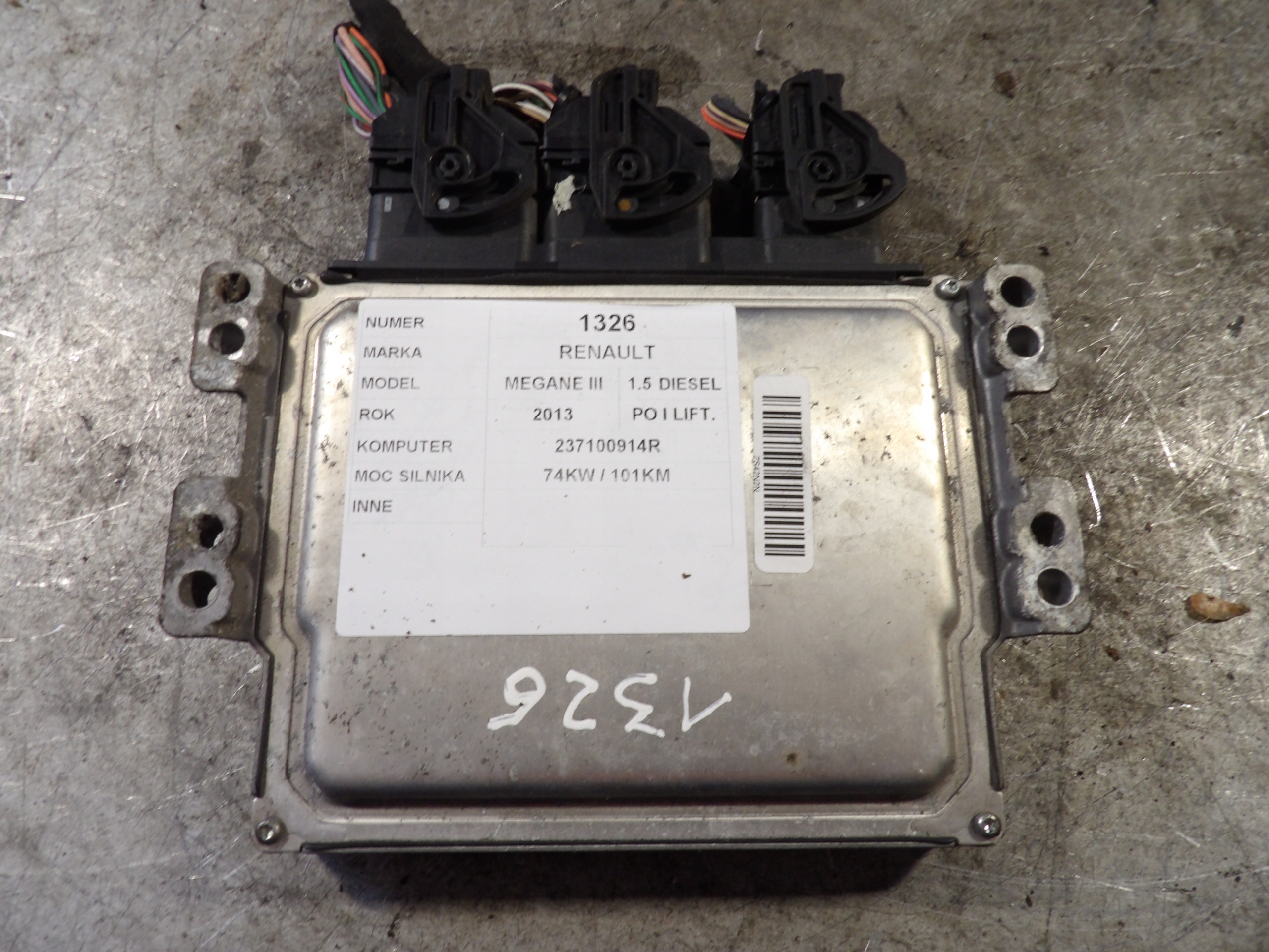 Renault Megane III computer, control unit 237100914R 237101715R 28304871