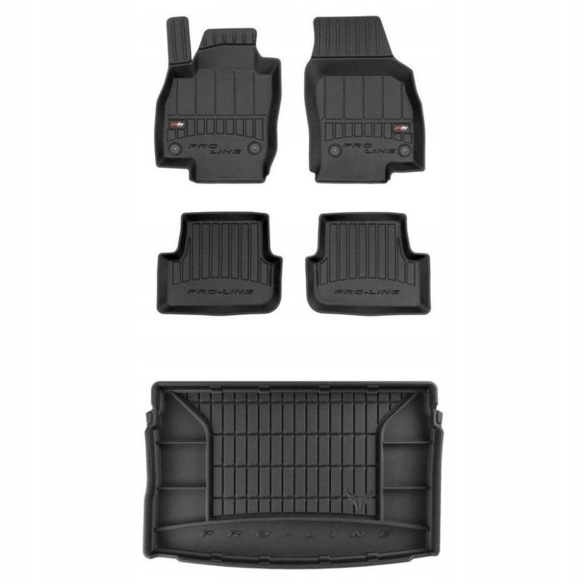 3D gumová sada koberců a rohožek Seat Ibiza V od roku 2017 Hatchback, horní podlaha