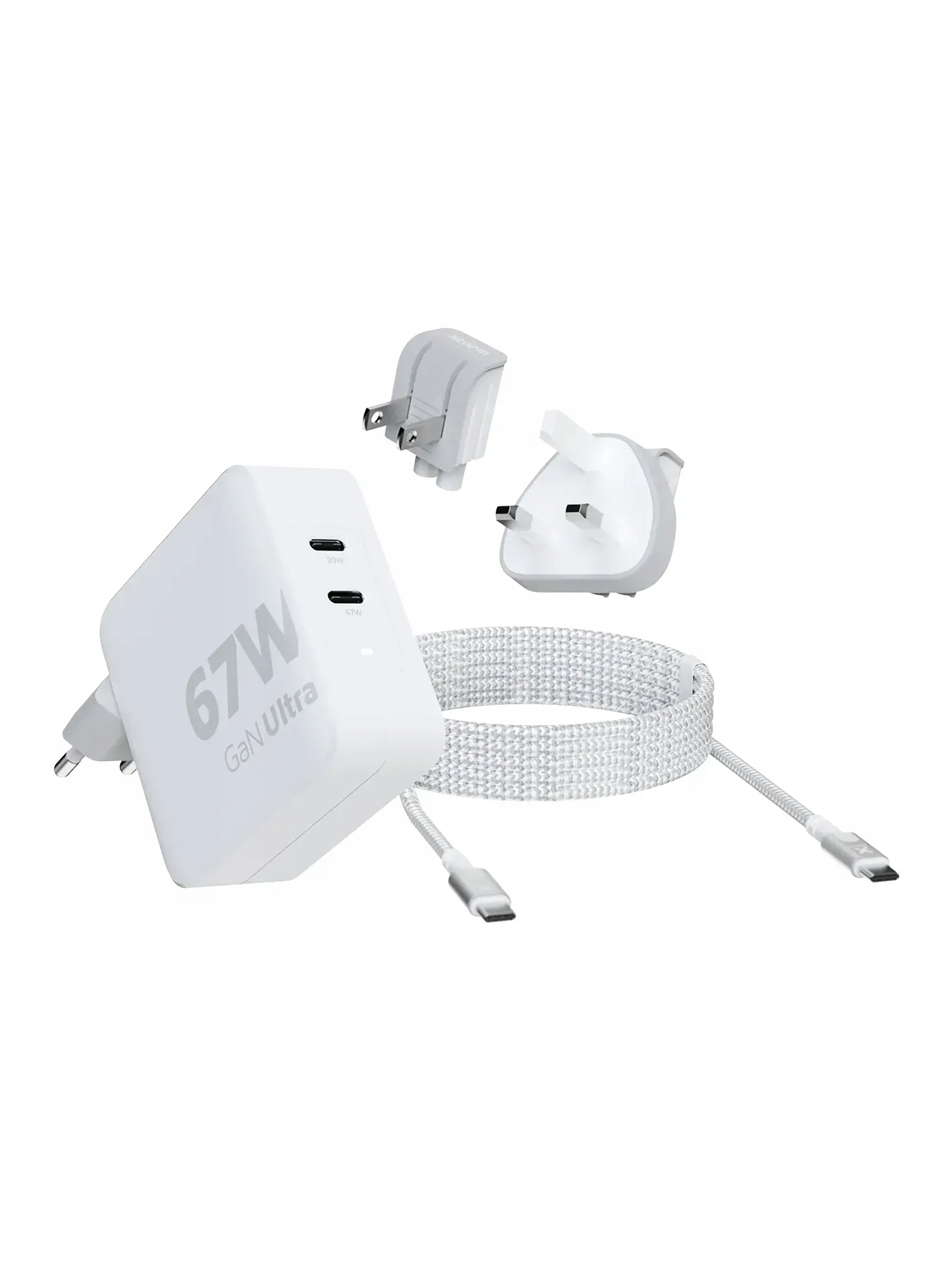 Nabíječka Xtorm 67W GaN kabel Usb-c Pd bílá