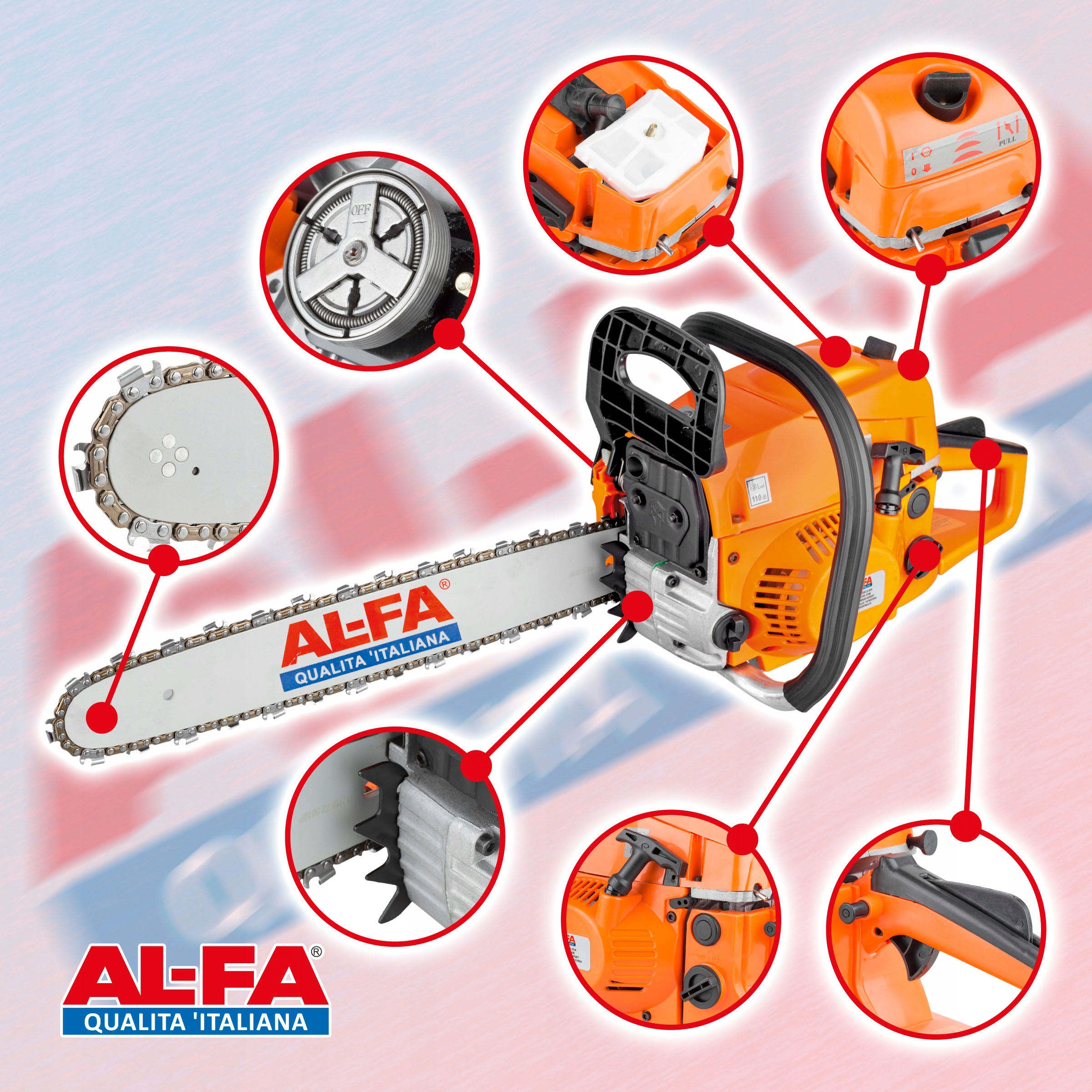 PIŁA SPALINOWA MOTOROWA PILARKA ŁAŃCUCHOWA DO DREWNA MOC PROWADNICA ZESTAW Zasilanie spalinowe