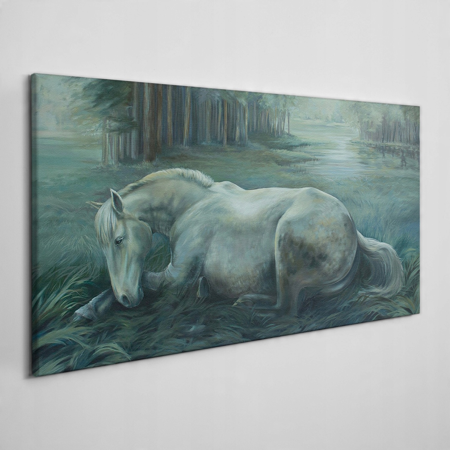 

Obraz na płótnie do salonu Las koń przyroda 120x60