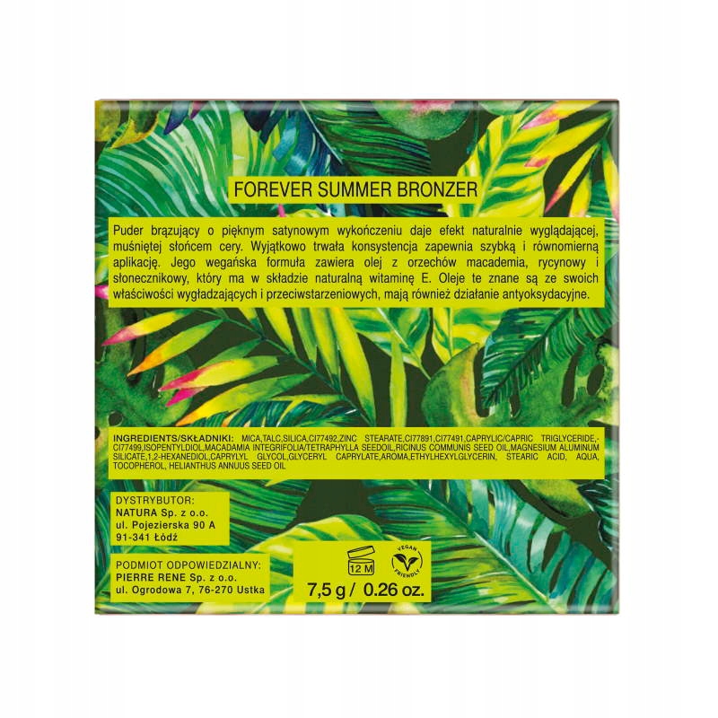 MY SECRET FOREVER SUMMER PUDER BRĄZUJĄCY 7,5 G Forma prasowany