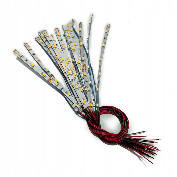 Pasek Led 12v biały ciepły 6 diod, szer. 5mm, oświetlenie budynków