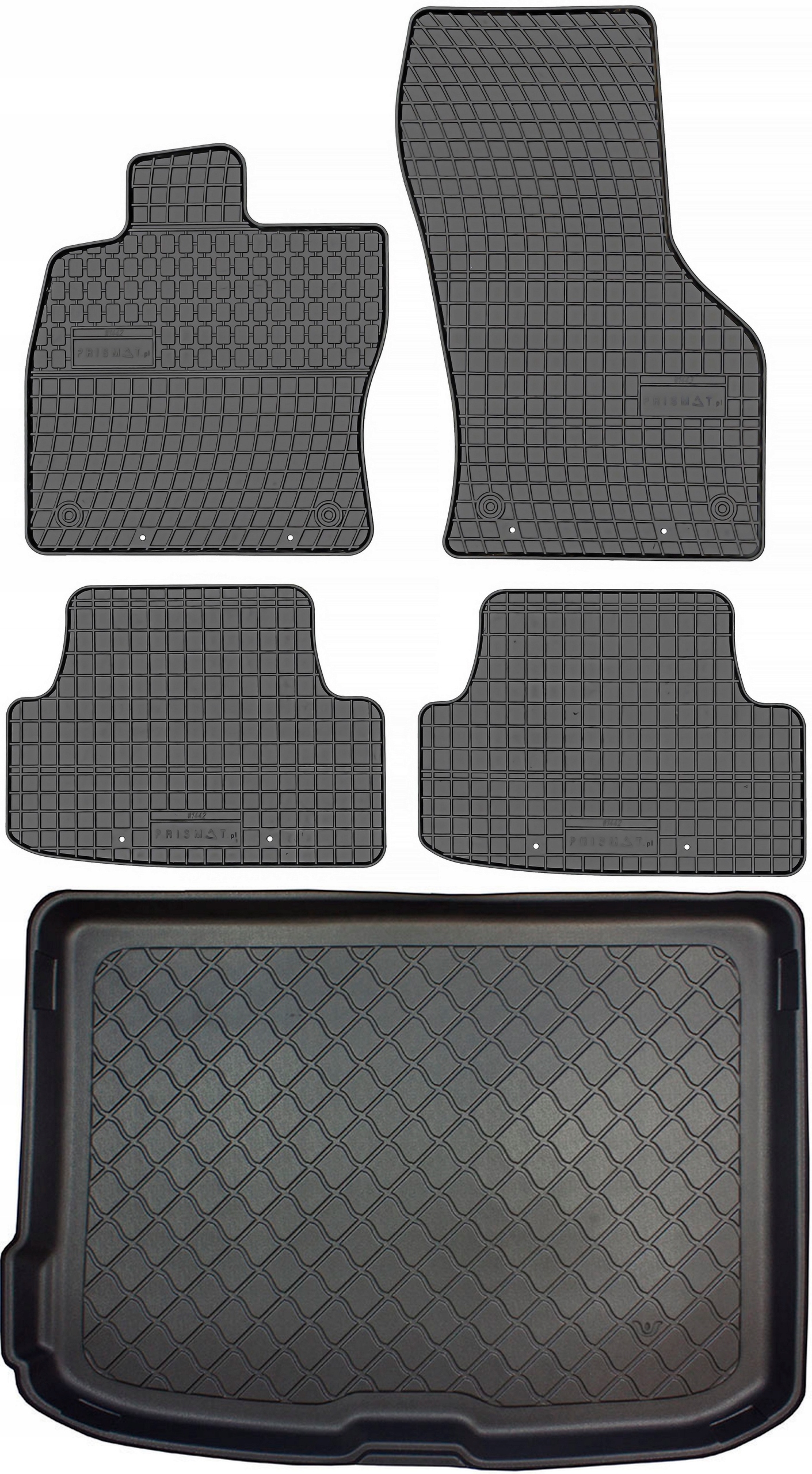 Audi A3 III 8V Hatchback od roku 08.2012-03.2020 Sada Koberce batožinový priestor