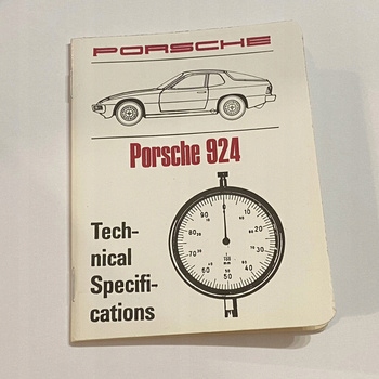 Porsche 924 kniha Technické špecifikácie instr.