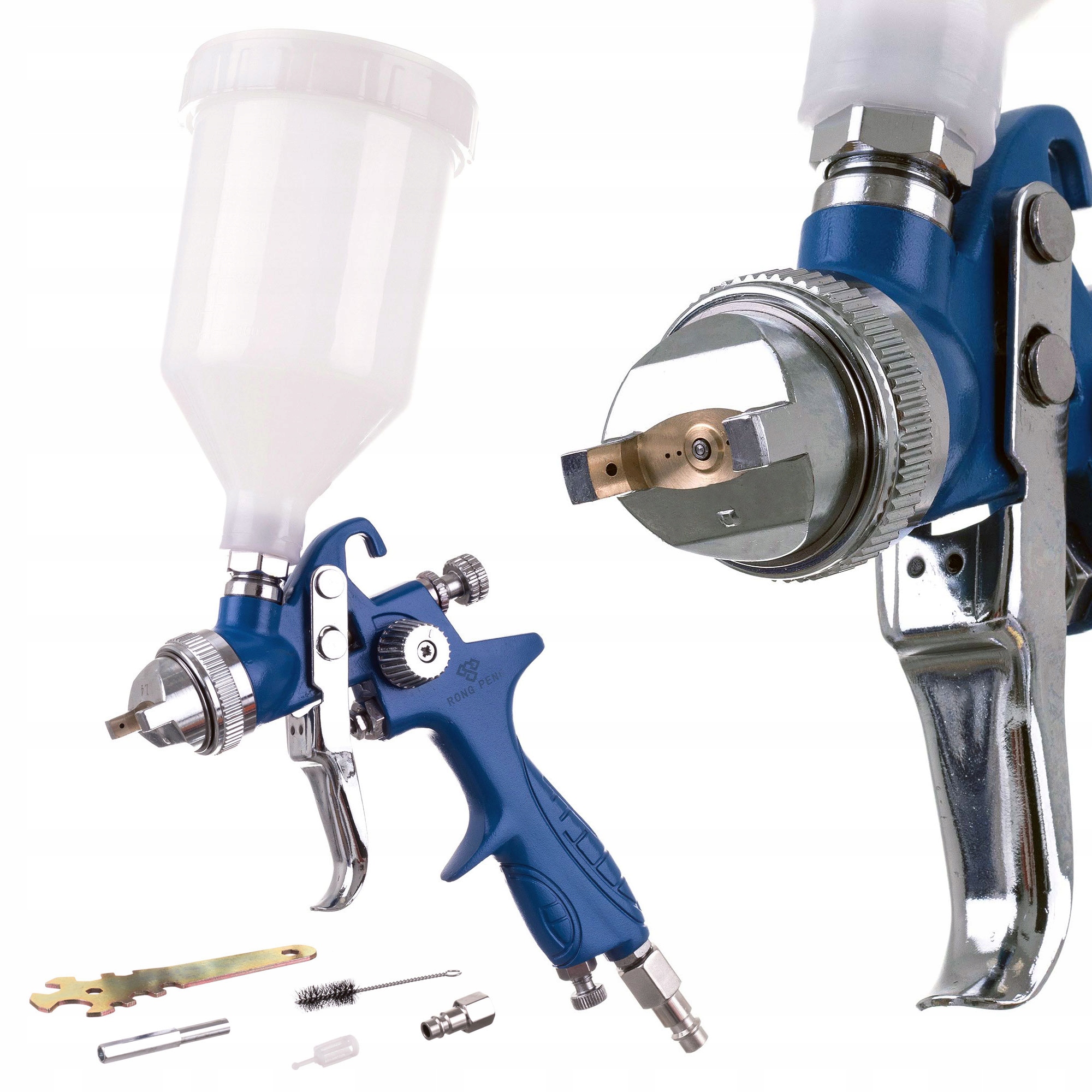 Lakovací Pistole Hvlp Pro Malování Barvou Horní Nádrž 600 ML 2,0 MM