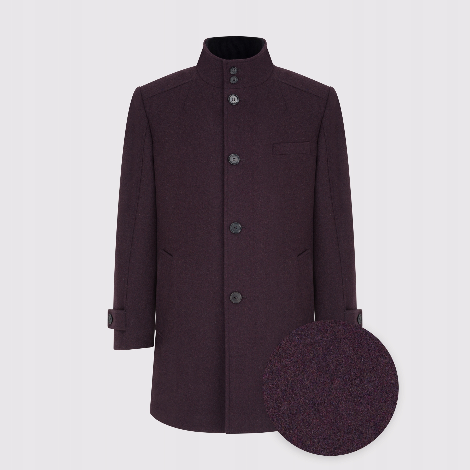 Bordó vlněný pánský kabát Pako Lorente vel