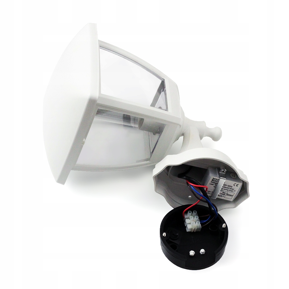 LAMPA OGRODOWA ZEWNĘTRZNA Z CZUJNIKIEM RUCHU I ZMIERZCHU DO LED E27 Kolor biały