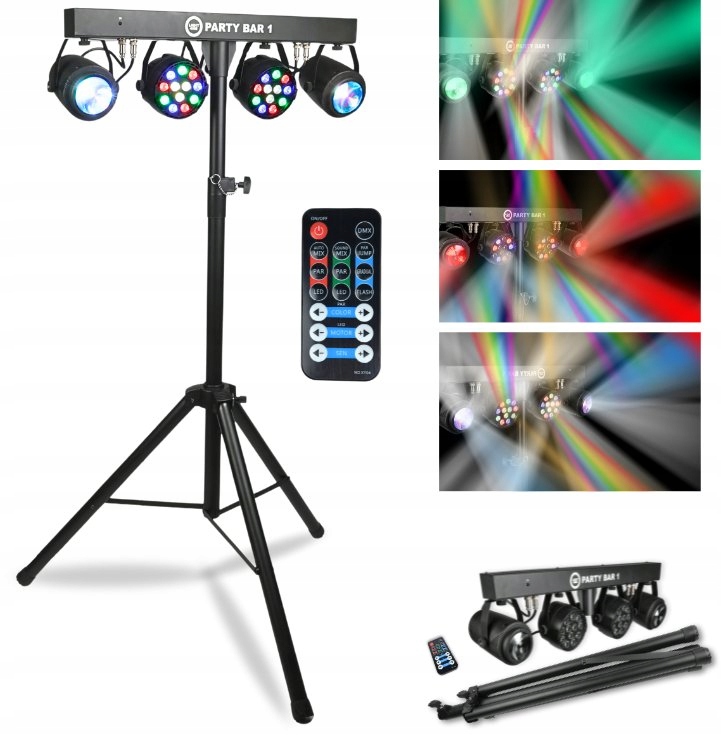 Lampa studyjna LIGHT4ME Multiefekt świetlny Party Bar 1 par kwiatek
