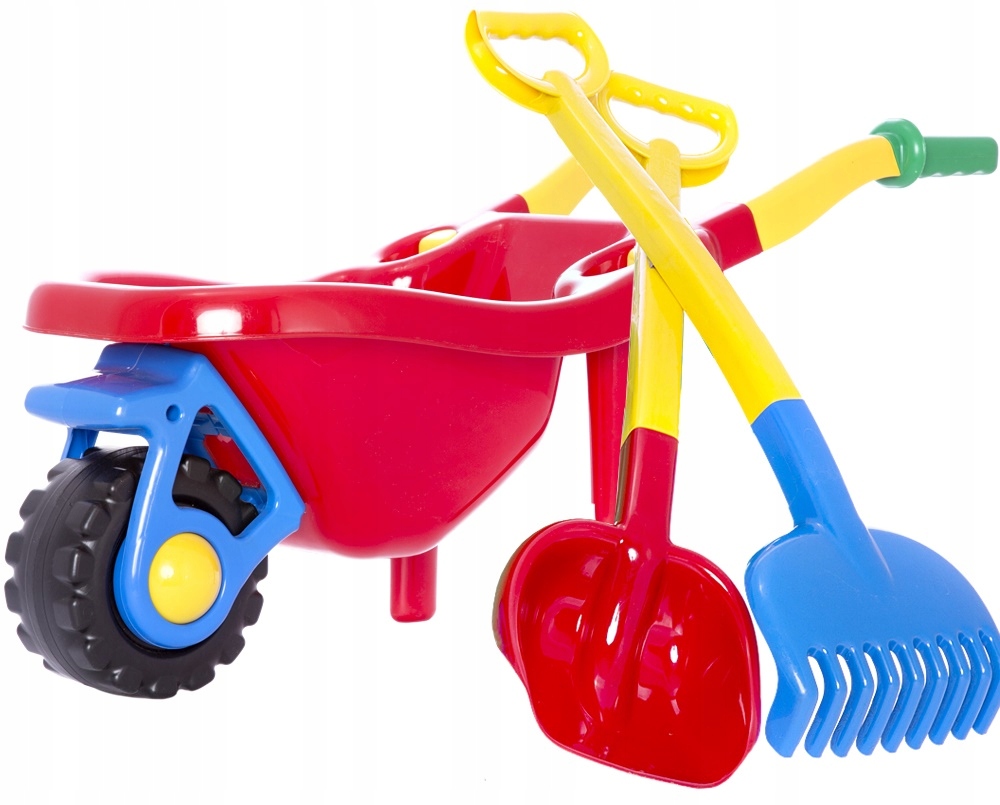 DUŻY ZESTAW TACZKA + KOSIARKA + GRABIE + ŁOPATA Kod producenta 278000020