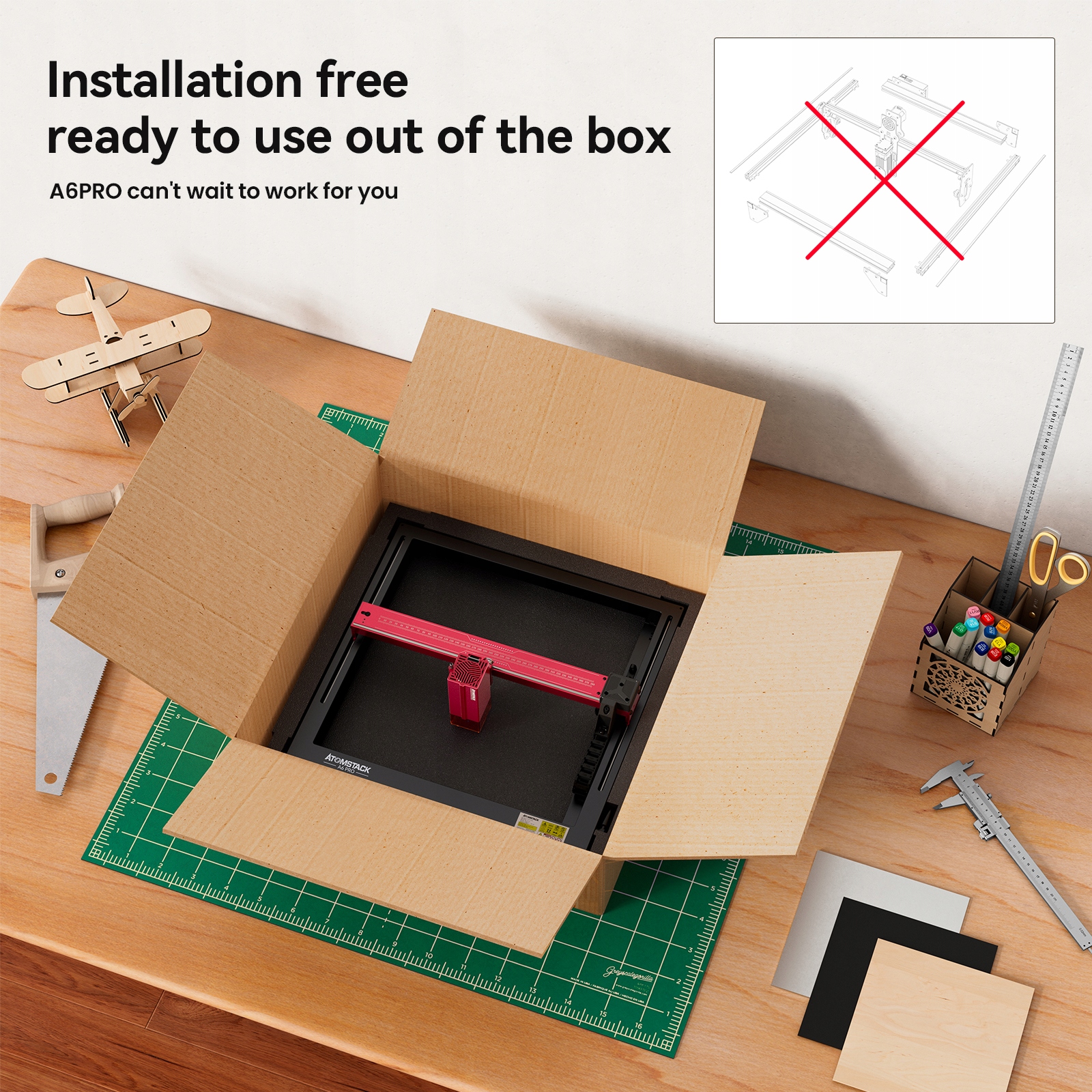 ATOMSTACK A6 Pro 6W Лазерна гравірувальна машина Код виробника ATOMSTACK A6 Pro New