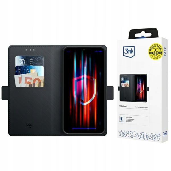 Etui portfelowe 3MK do Samsung S24 Fe S721 w kolorze czarnym