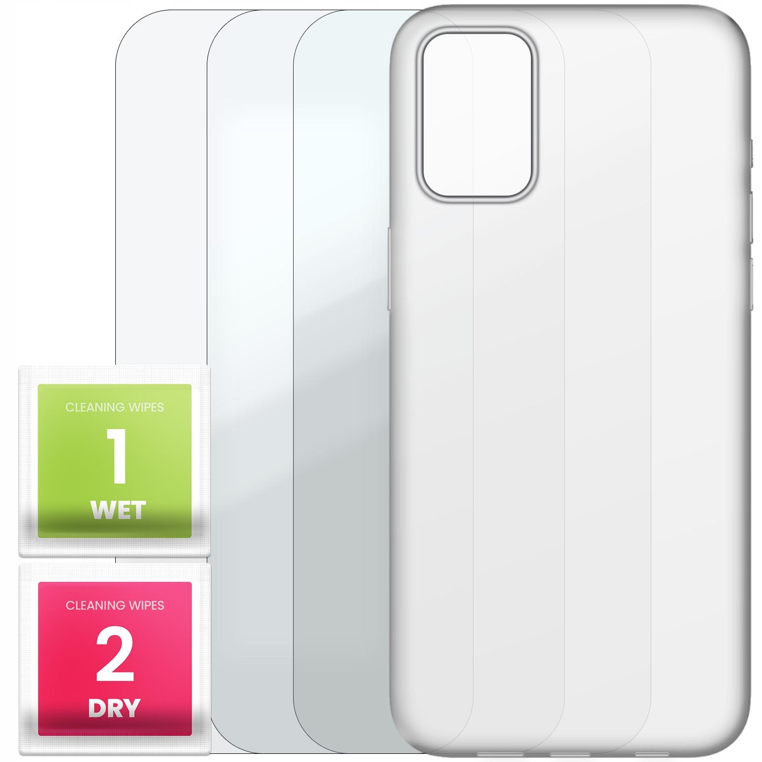 Etui 3x Szkło Hartowane Do Samsung Galaxy A02s (Clear, Płaskie, Zestaw)