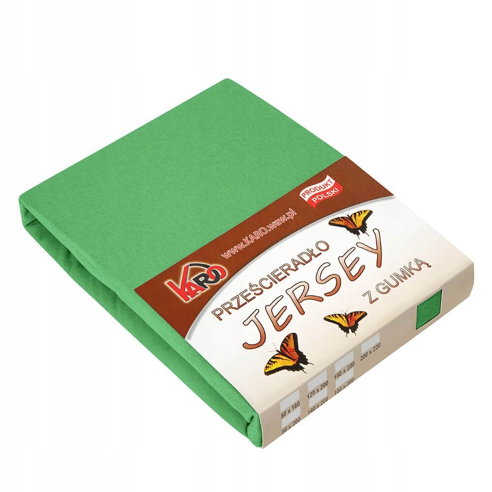 

Prześcieradło jersey z gumką 90x200 zielone