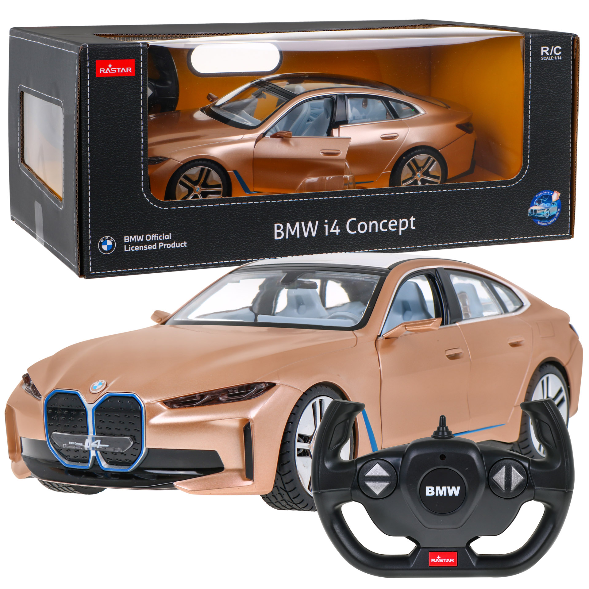 Bmw i4 Concept Rastar model 1:14 Zdalnie sterowane auto pilot Rastar