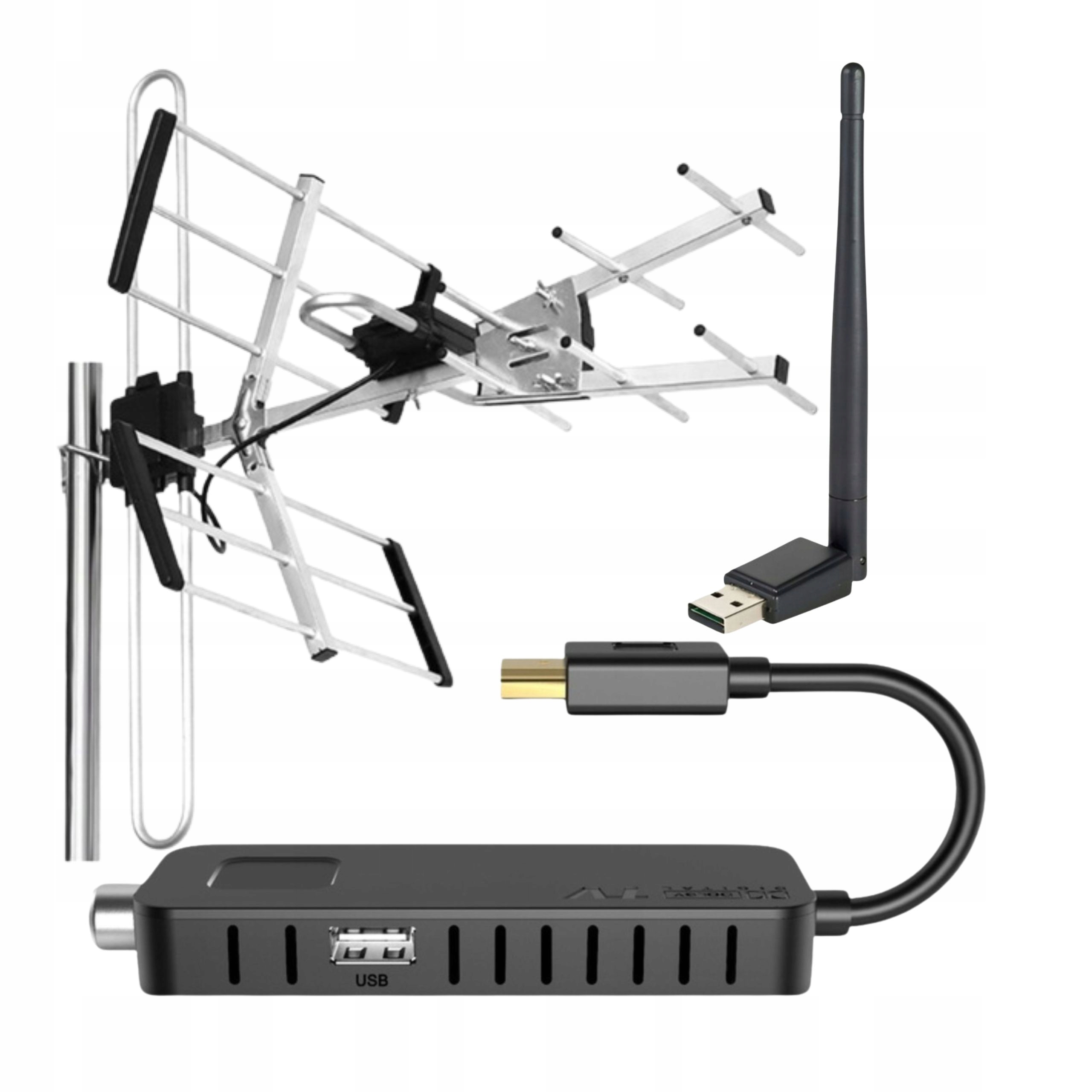 Tuner Dekodér DVB-T2TV Pozemní Deko Tv Mini venkovní anténa Wifi