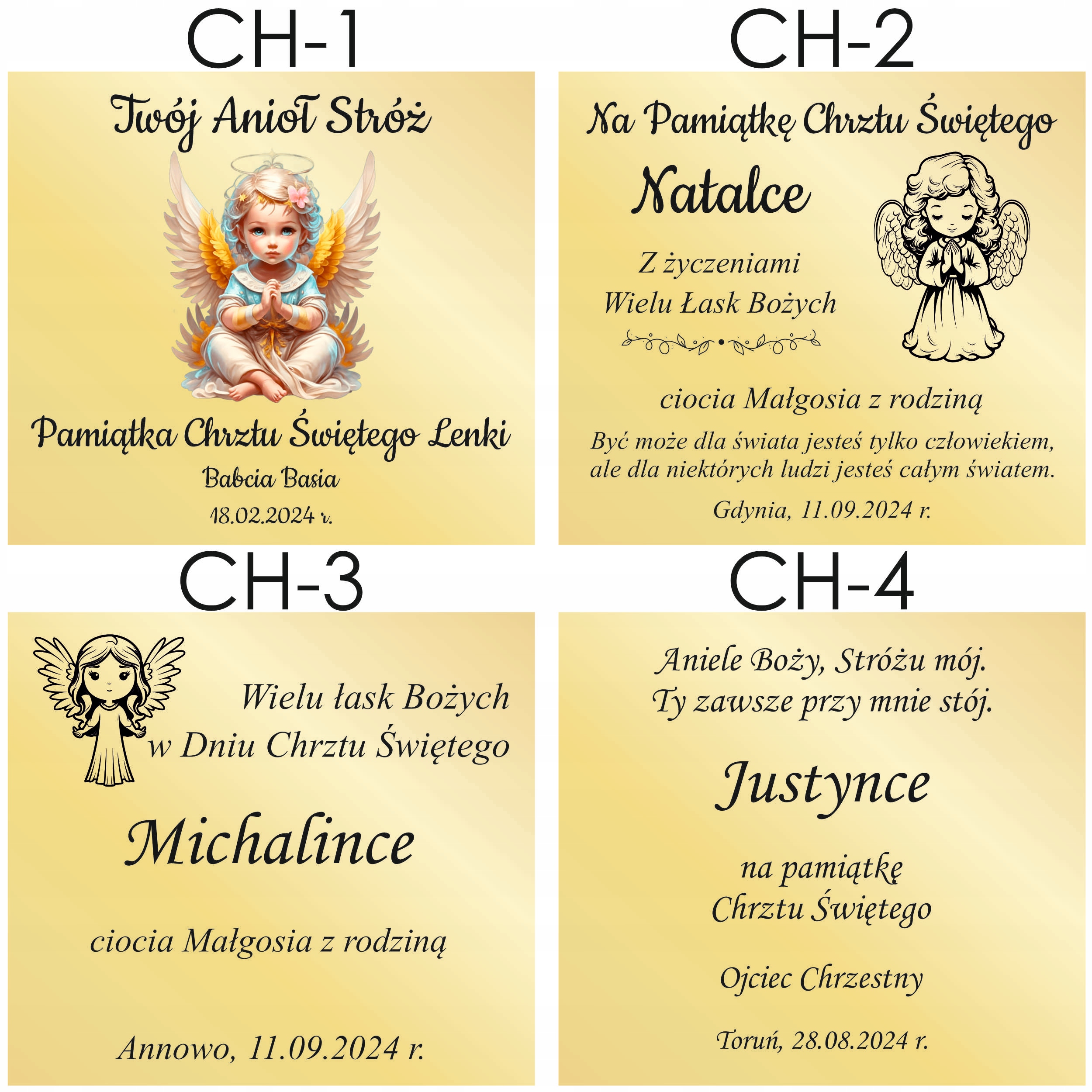 Pamiątka Komunii Świętej Prezent na Pierwszą Komunię Chrzest Anioł + TEKST Okazje komunia