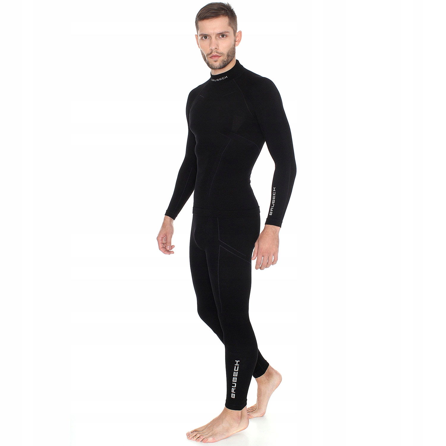 BRUBECK KOMPLET BIELIZNY TERMOAKTYWNEJ WEŁNA MERINO EXTREME WOOL CZARNY M Stan opakowania oryginalne