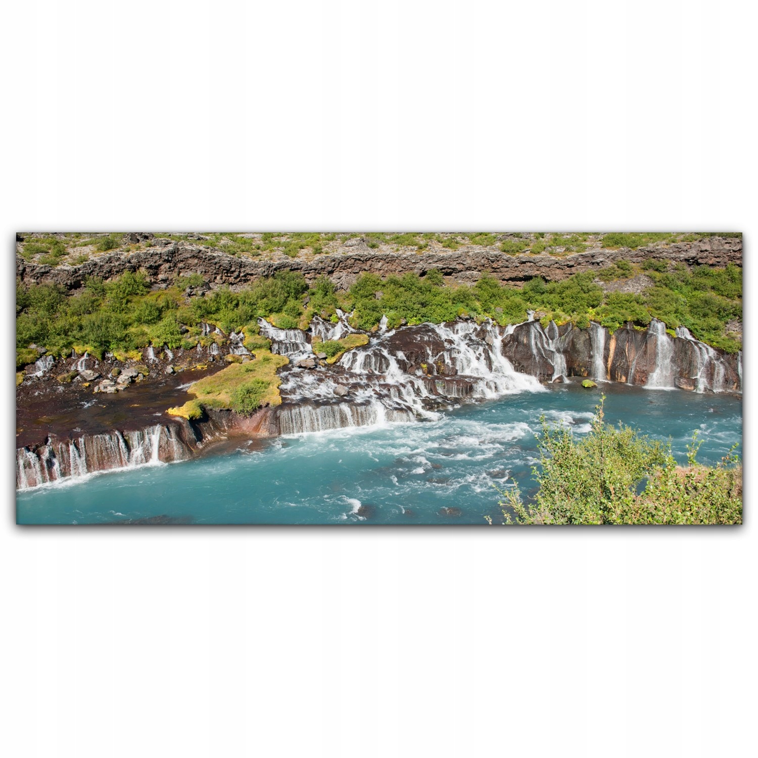 

Canvas płótno do sypialni 125x50 Islandia Wodospad