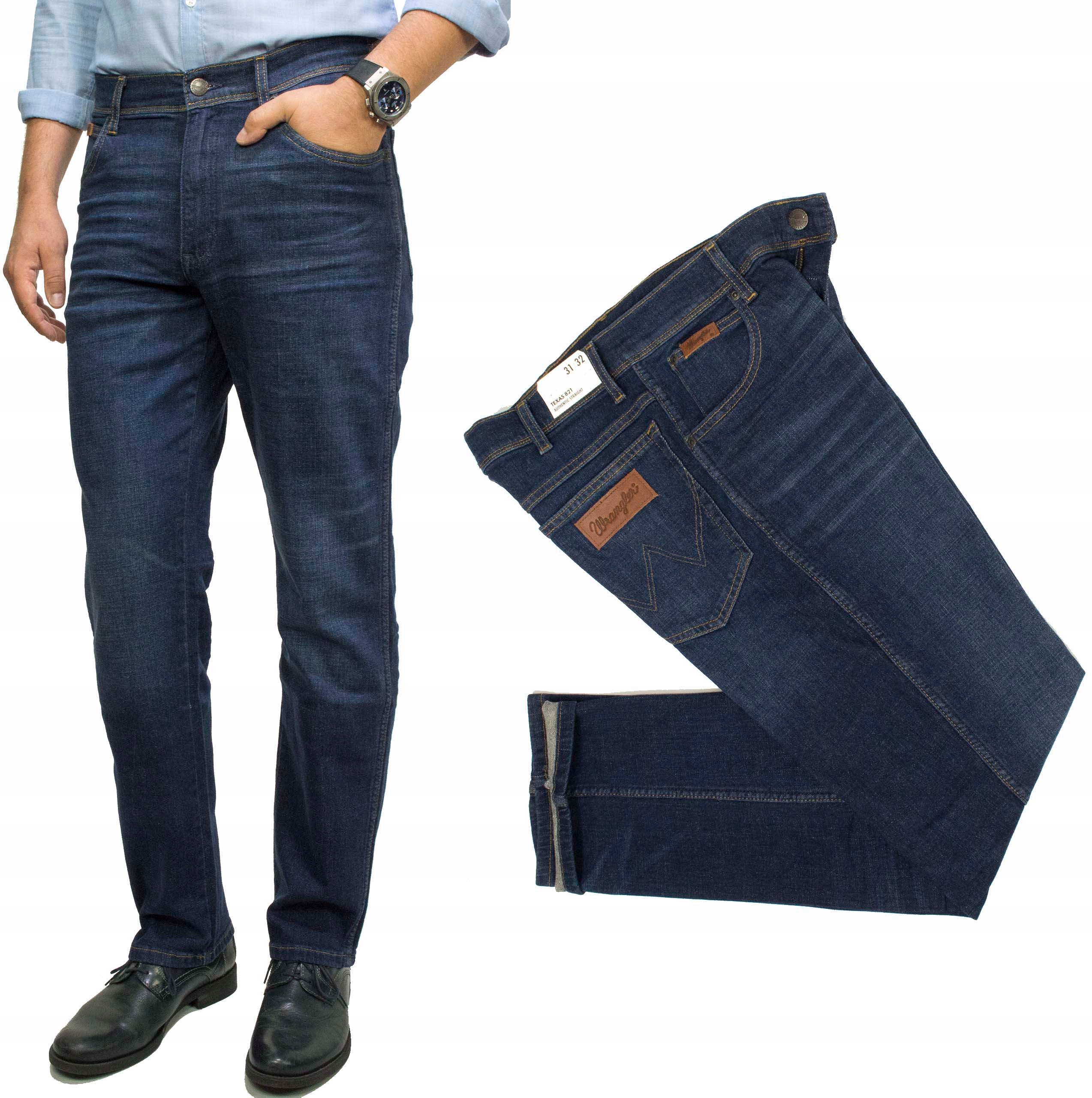 Wrangler Texas The Abbyss męskie spodnie jeansy proste W36 L34