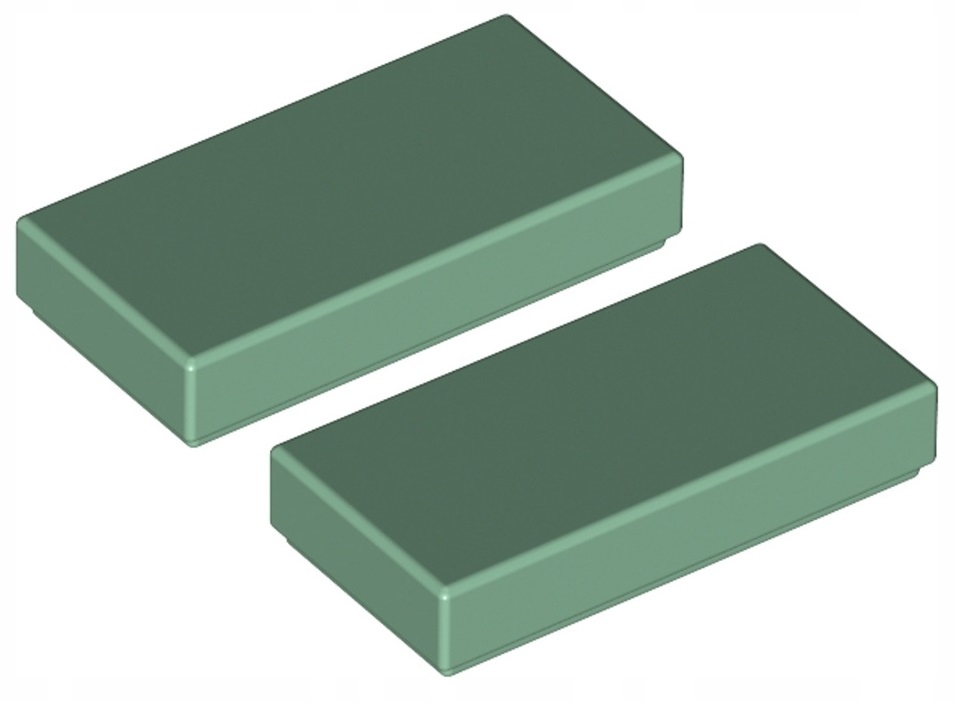 

Lego Płytka Pł. 1x2 Sand Green (3069/4616578) x2