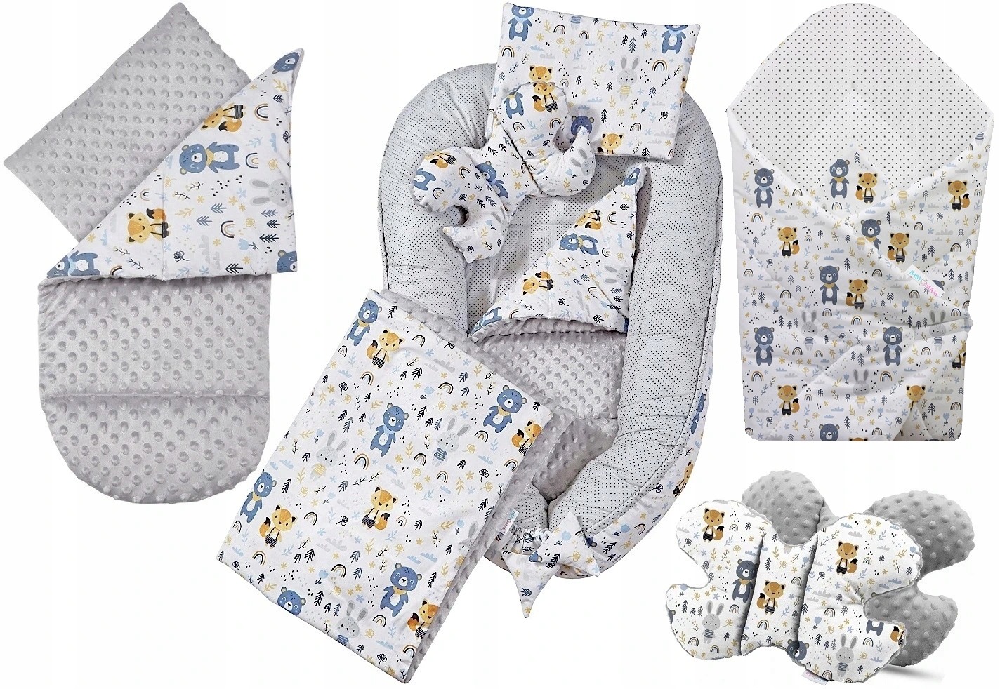 

Babymam Kokon Niemowlęcy Gniazdo Kojec Minky 7 El.