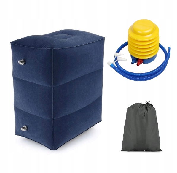 DMUCHANY PODNÓŻEK PODRÓŻNY REGULOWANA WYSOKOŚĆ DO BIURA NA DŁUGĄ PODRÓŻ