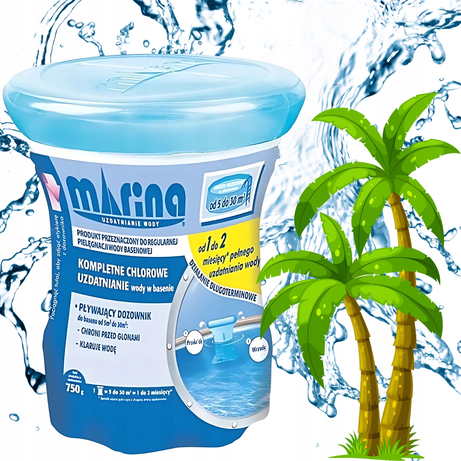 Marina grzybek dozownik pływający uzdatniający wodę chlor glon stop pływak