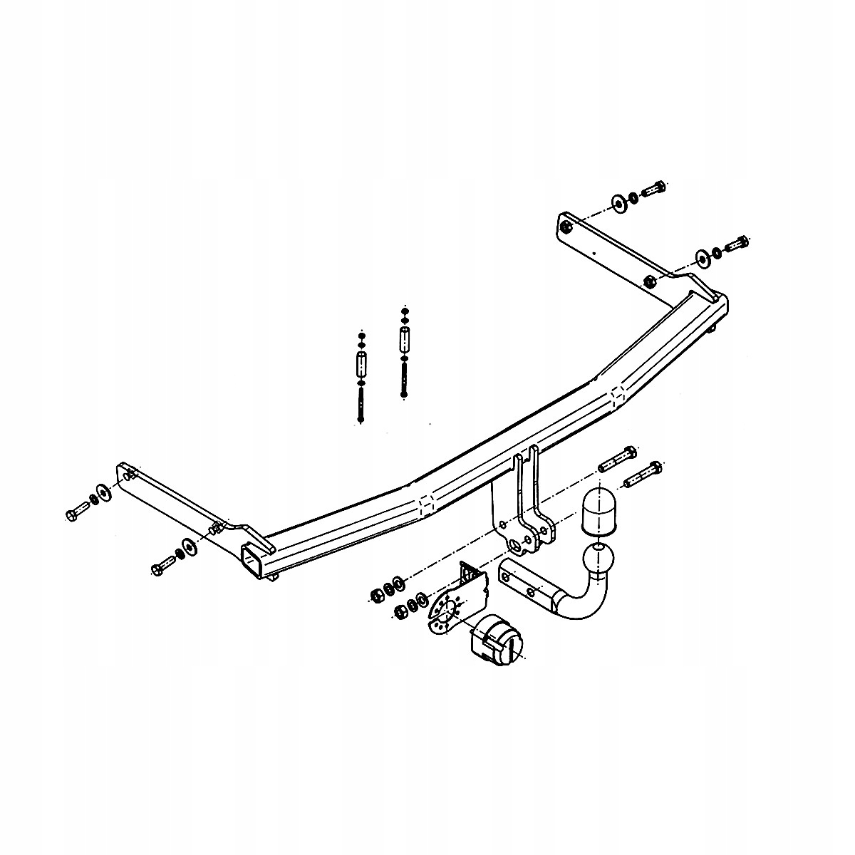 Hak holowniczy Mazda 5 CR Minivan 05-10 MODUŁ WIĄZKA 13 PIN GRATIS Nowy Producent Steinhof