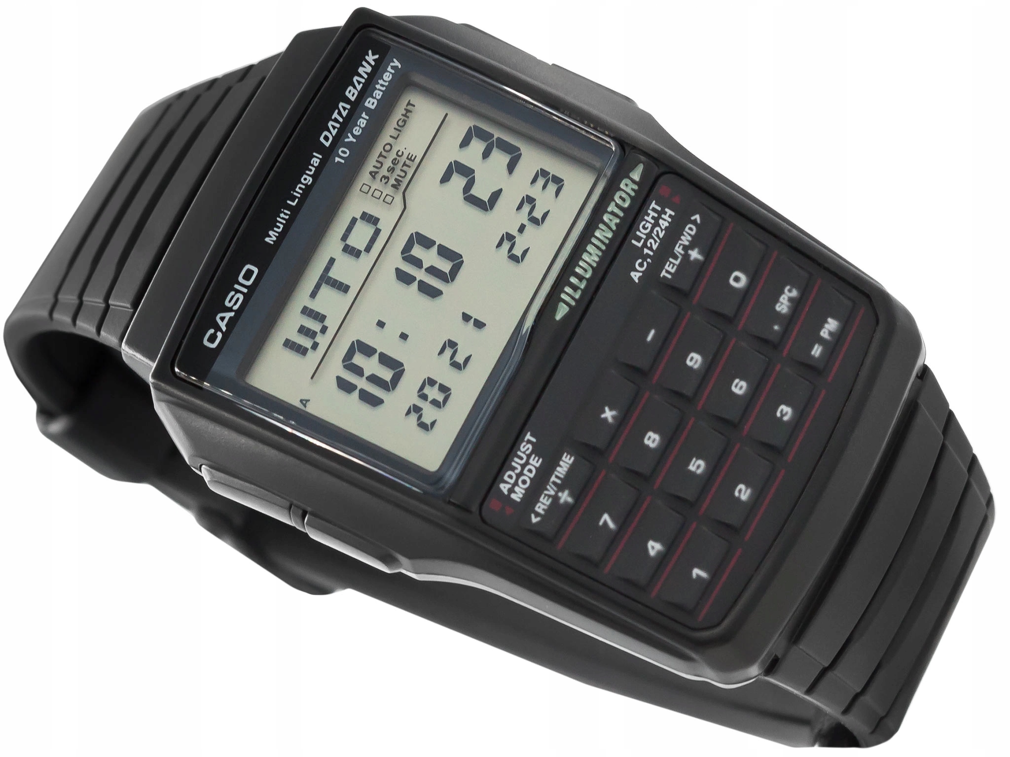Męski Zegarek Casio DBC-32 1A Data Bank Kalkulator