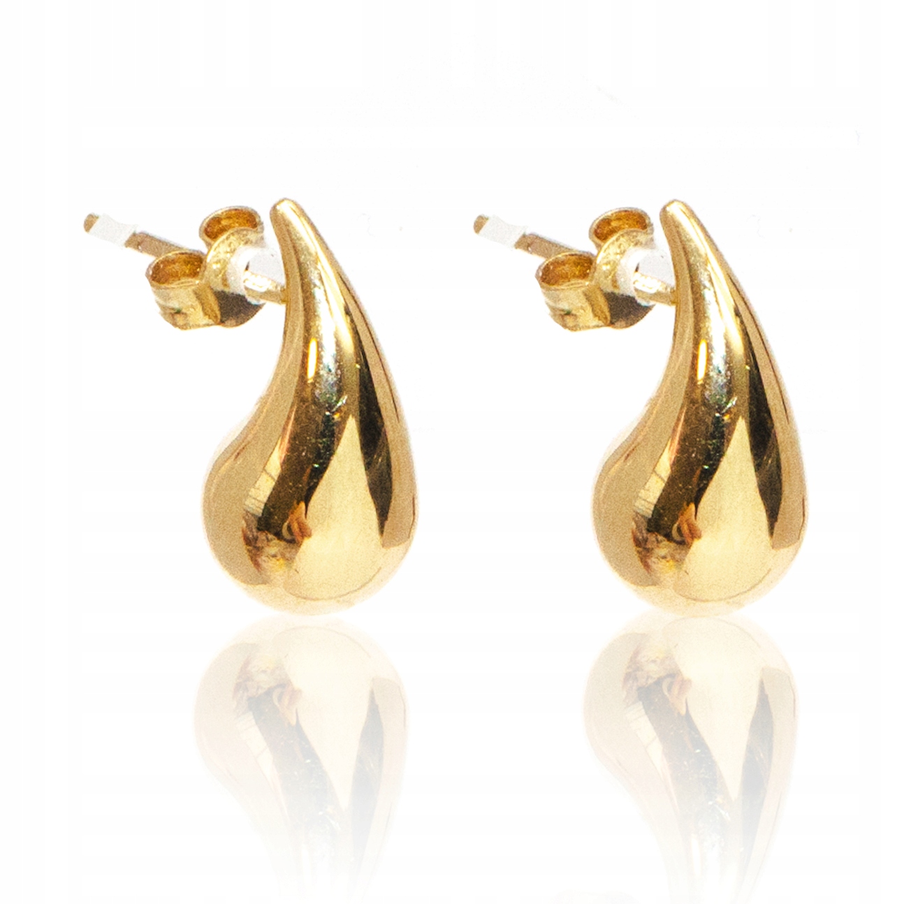 Zlaté náušnice kuličky kapky zlato 585 kulička slzy konvexní