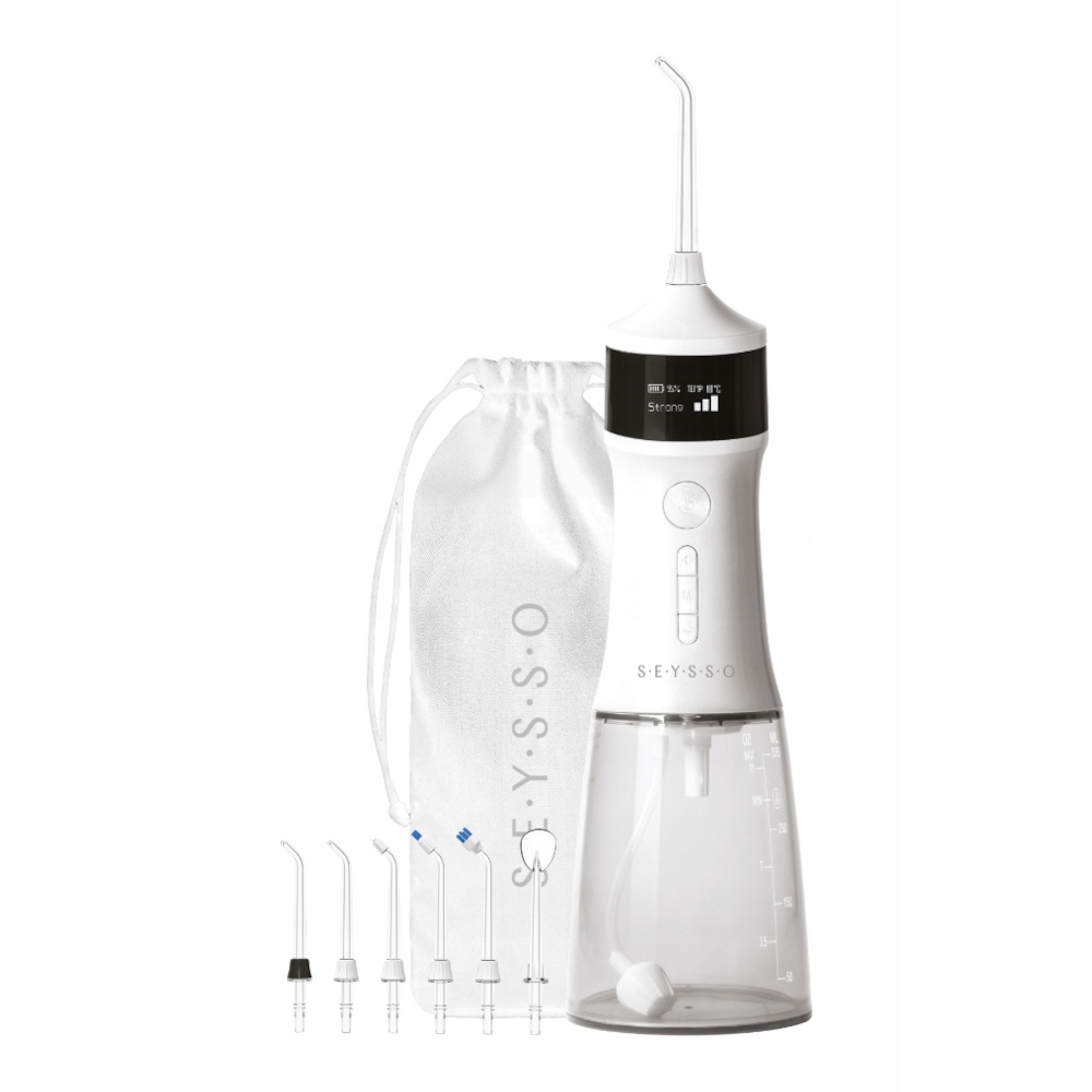 Seysso Edge Nova White bezprzewodowy irygator do zębów 6 końcówek