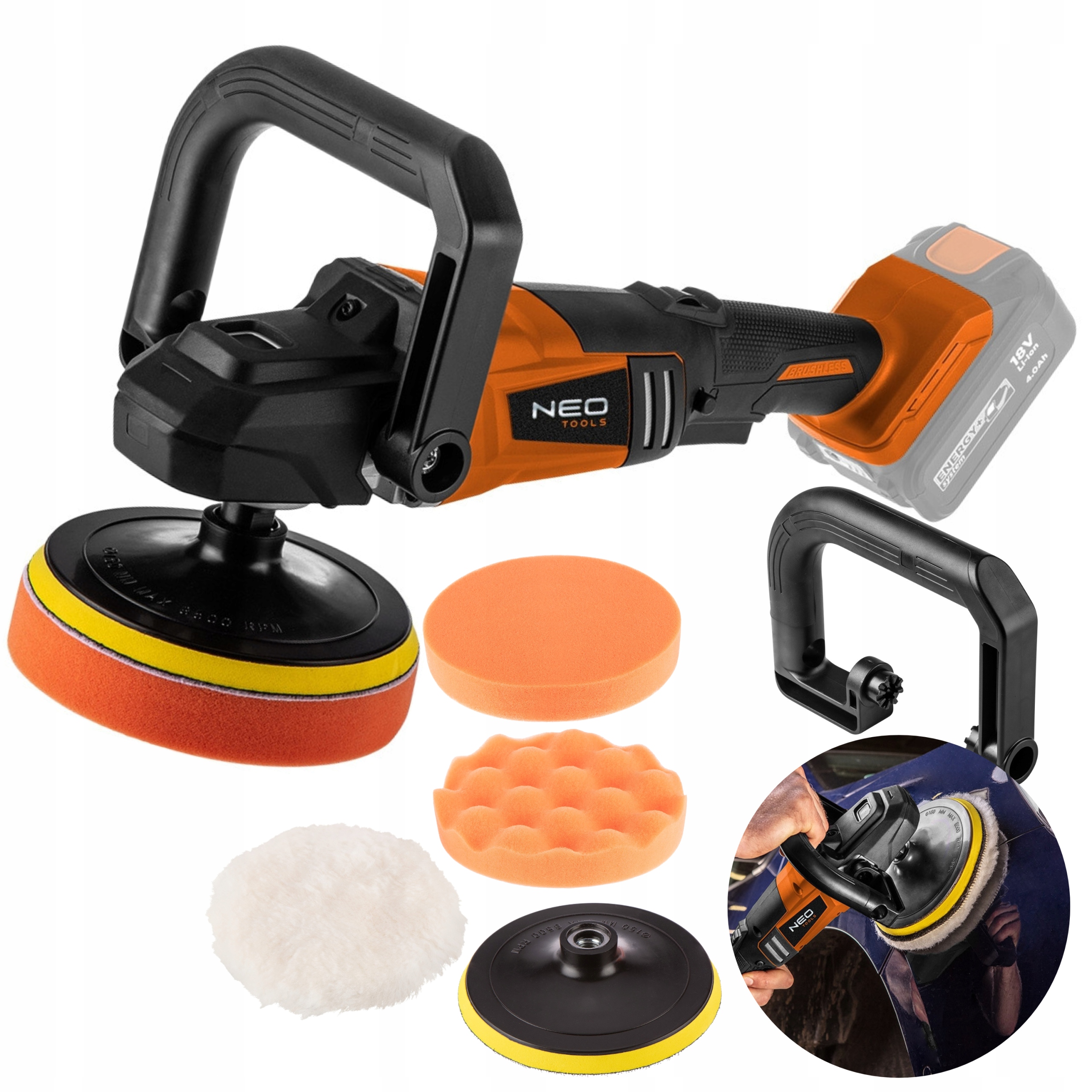 Neo Leštička Aku Energy+ 18V Li-lon M14 150MM Body