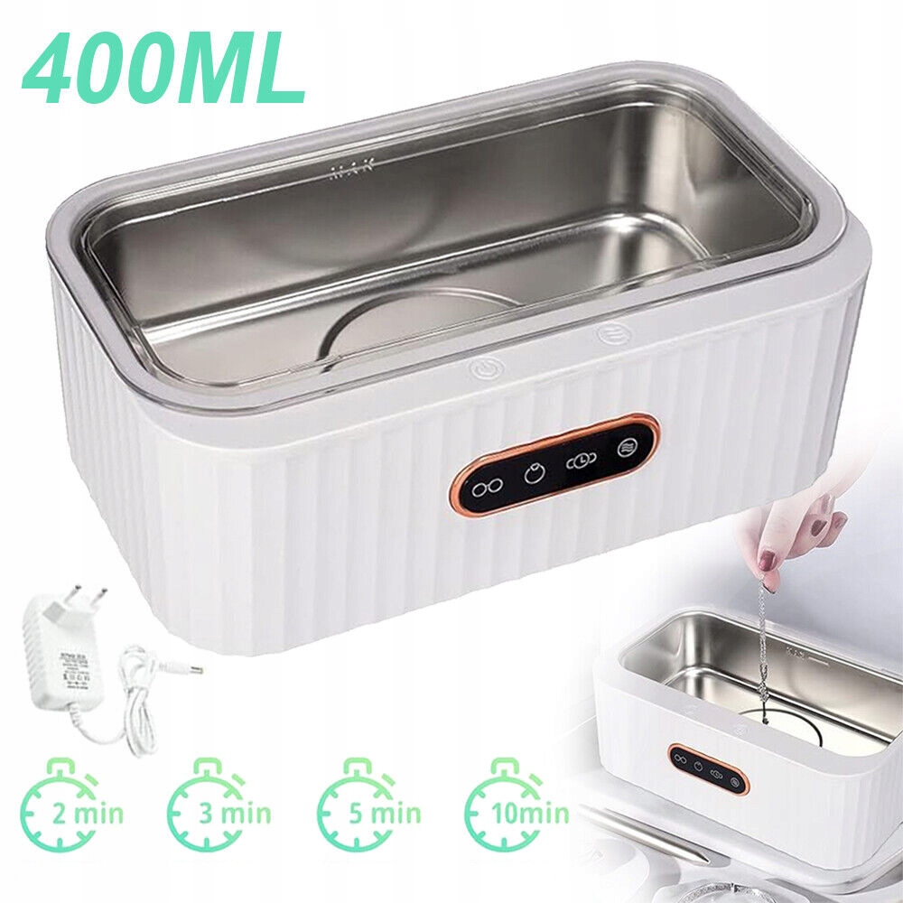 400 ML Ultradźwiękowe Urządzenie Do Czyszczenia Okularów, Biżuterii, Protez