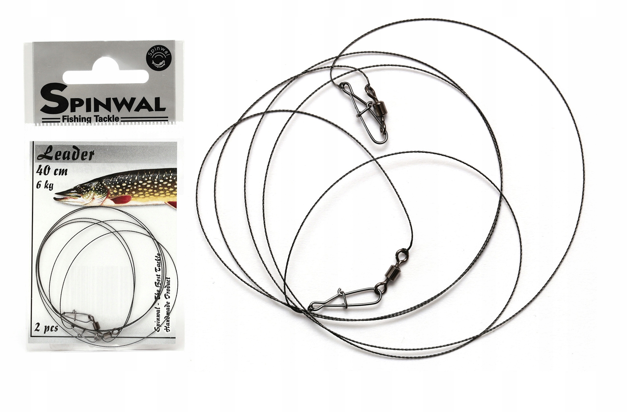 2x Przypon Wolframowy Spinwal 40cm/6kg