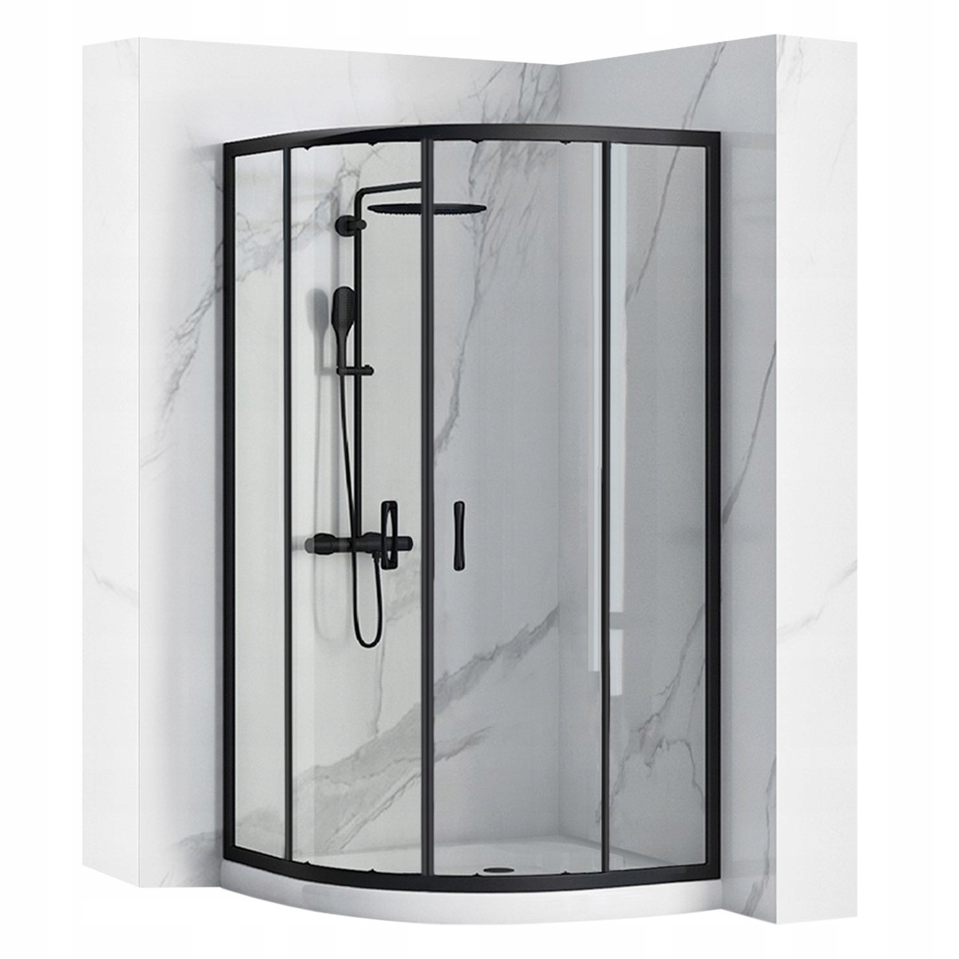 Sprchový Kout Look Black 80x80 s povrchovou úpravou Easy Clean