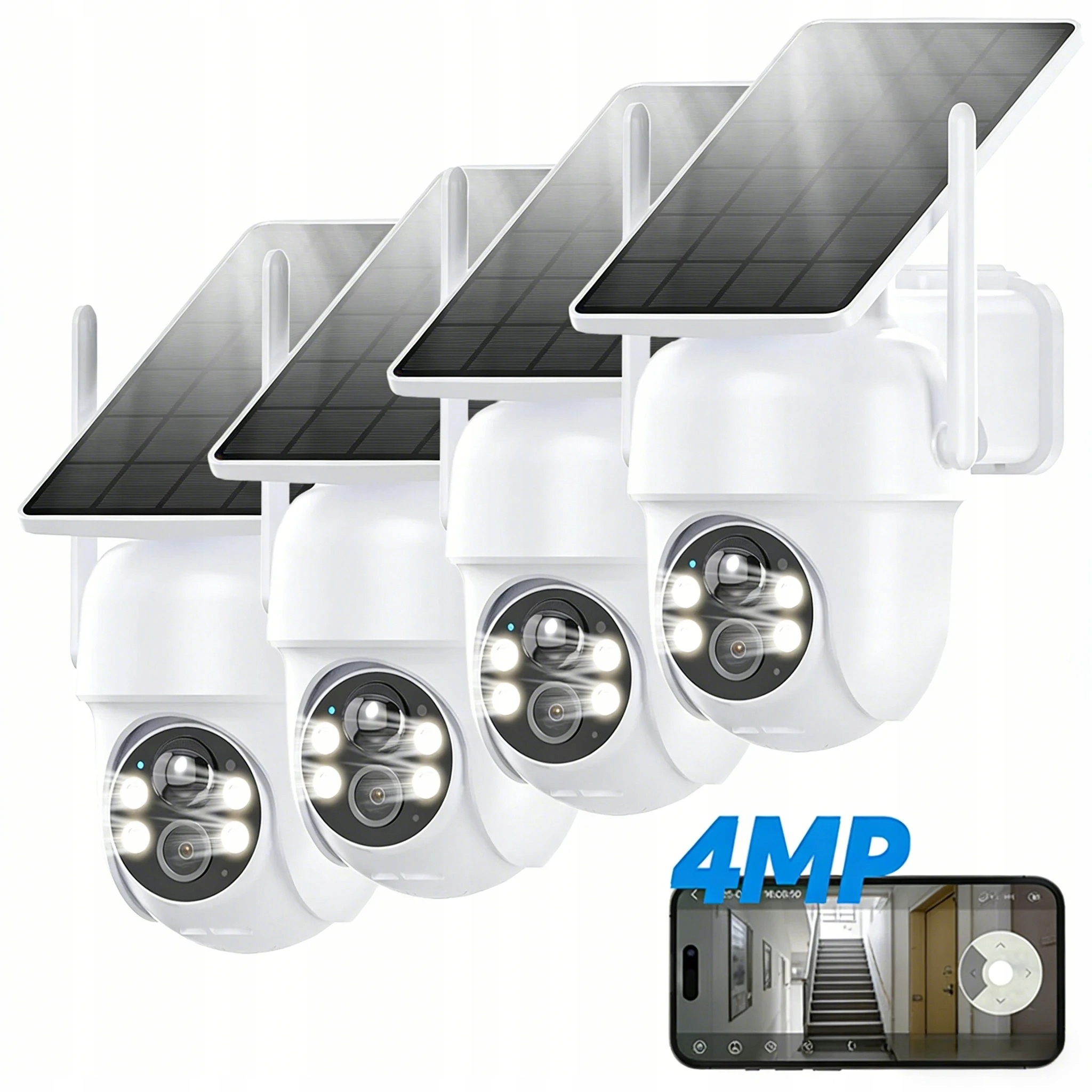 4MPX bezdrátová WiFi kamera na baterie pro venkovní monitorování 360°