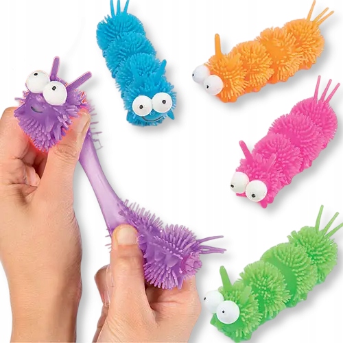 GNIOTEK ANTYSTRESOWY GĄSIENICA ZABAWKA ŚWIECĄCY 5x