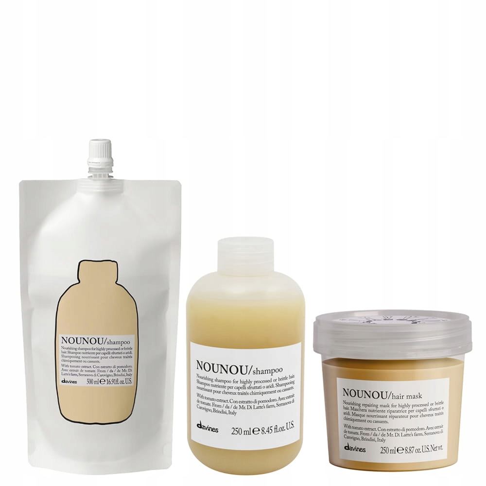 Davines Nounou šampon maska refill pro intenzivní výživu vlasů