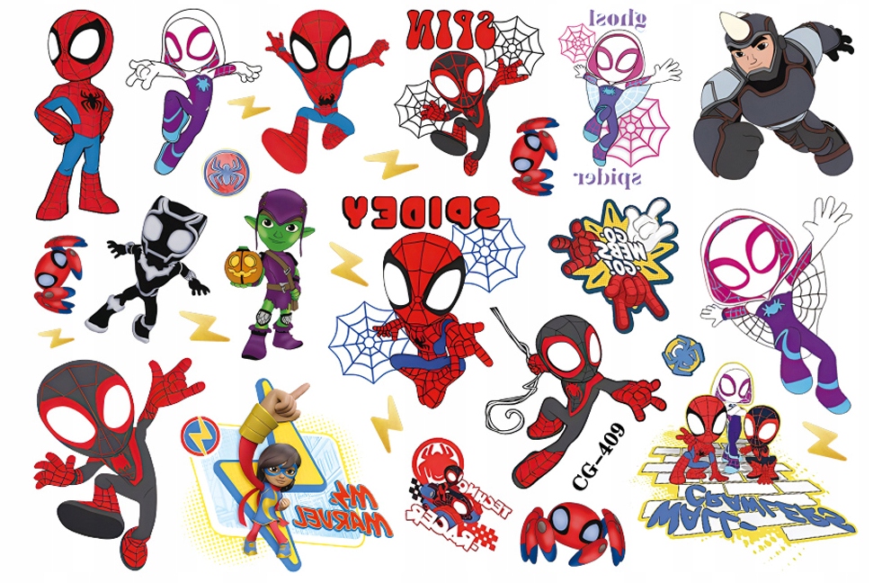 

Tatuaże zmywalne dla dzieci Spidey CG409