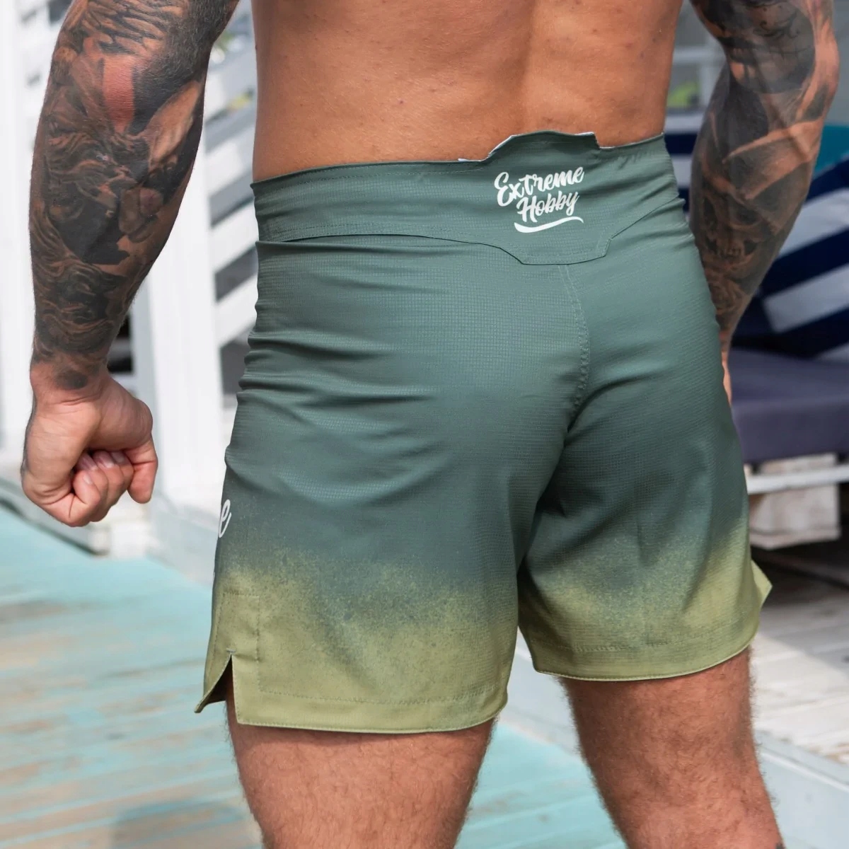 Extreme Hobby Spodenki athletic BADGE khaki M Rozmiar M