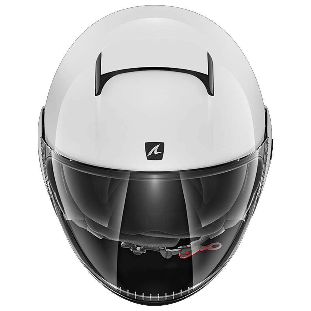 KASK MOTOCYKLOWY JET Z BLENDĄ SHARK NANO WHITE M Obwód głowy 57-58 cm