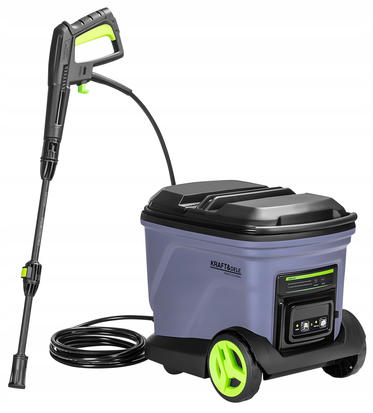 Myjka akumulatorowa ze zbiornikiem 20L 700W 42V 3000mAh 200bar 260l/h KD537