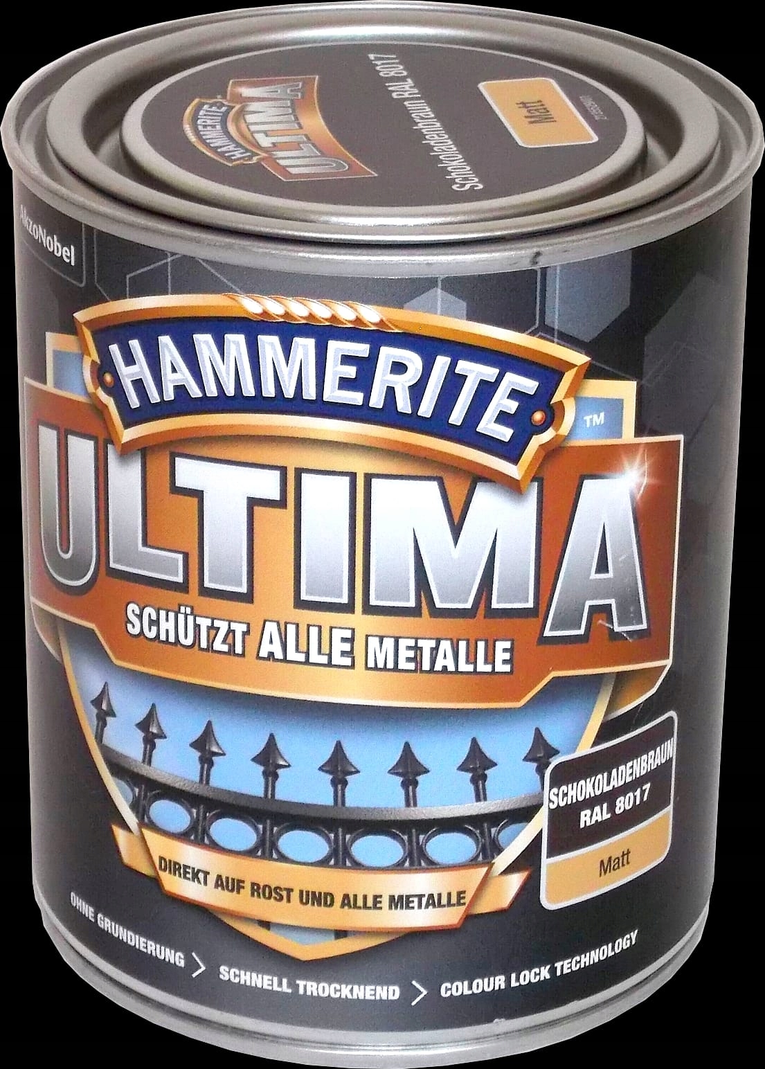 Hammerite farba do metalu na rdzę Ultima 0,75 l, matowy czekoladowy brąz
